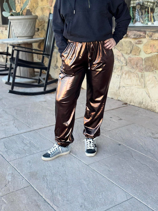 Shiny Bronze Pants