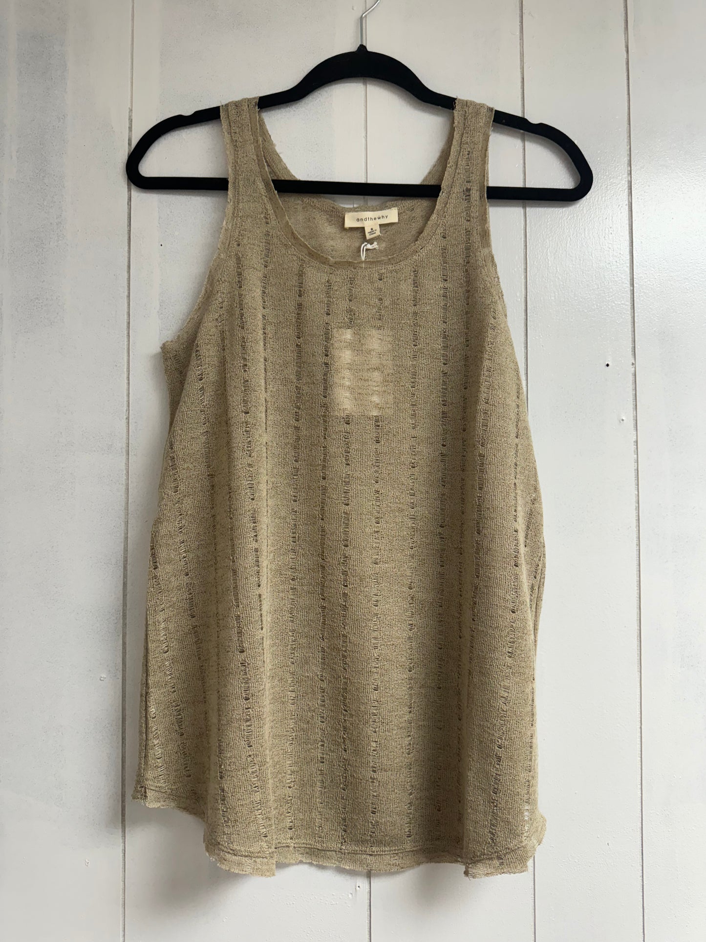 And The Why Sheer Knit Tank